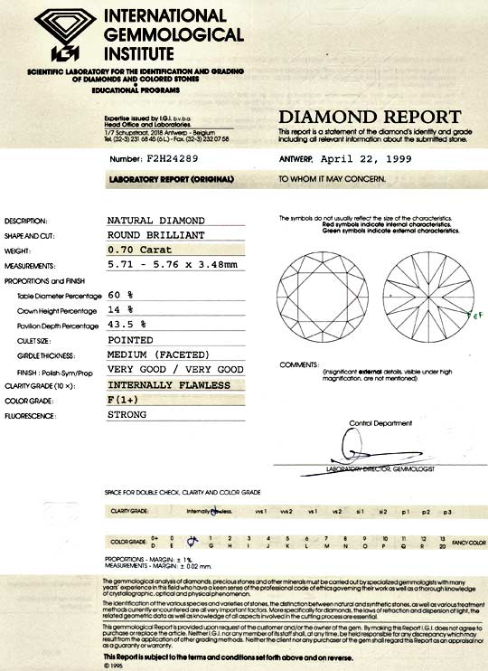 Foto 9 - Diamant 0,7ct Brillant IGI Lupenrein Top Wesselton Plus, D5142